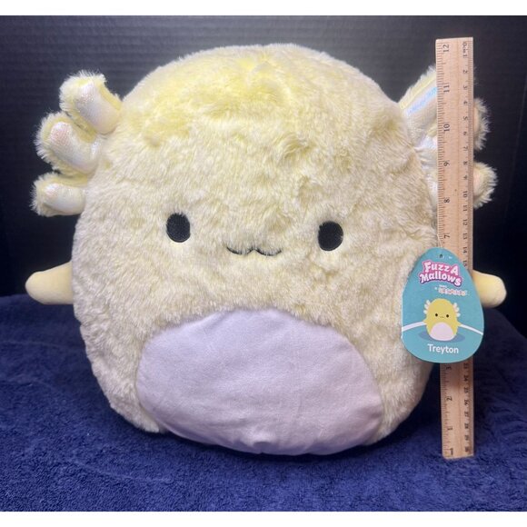 Fuzz A Mallows Treyton Axolotl Plush Stuffed Animal - Picture 2 of 4